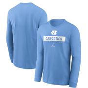 UNC Jordan Brand Dri-Fit Sideline Team Issue Long Sleeve Tee